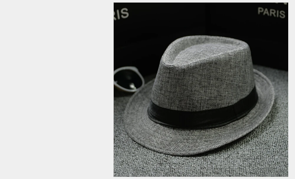 B Джаз твердый унисекс соломенная Fedora Солнцезащитная Панама Trilby Crushable Мужские Женские Складные Путешествия - Цвет: B
