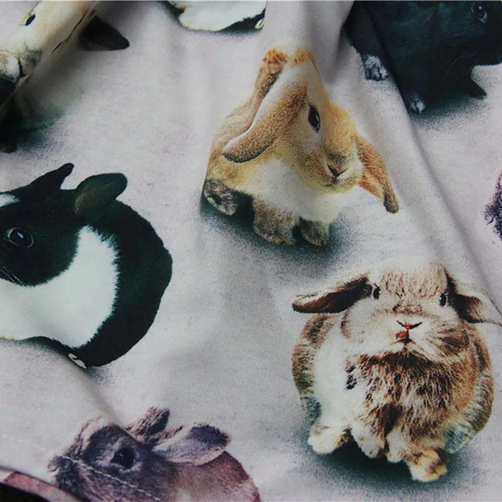 Детские юбки Новая Милая юбка с принтом кролика для девочек детские принцессы