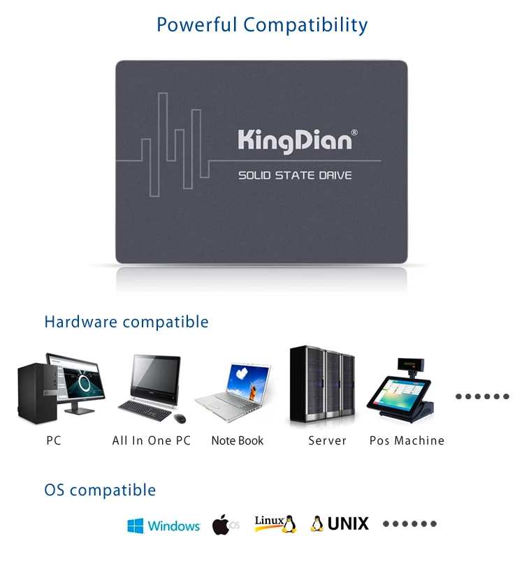 KingDian разумная цена 60GB 64GB 120GB 128GB SATA3 2,5 ''Внутренний твердотельный Накопитель SSD