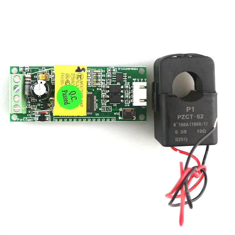 AC 80-260 V 100A Электрический коммуникационный модуль Мощность монитор энергии AC Вольтметр Амперметр с PZCT-02 CT