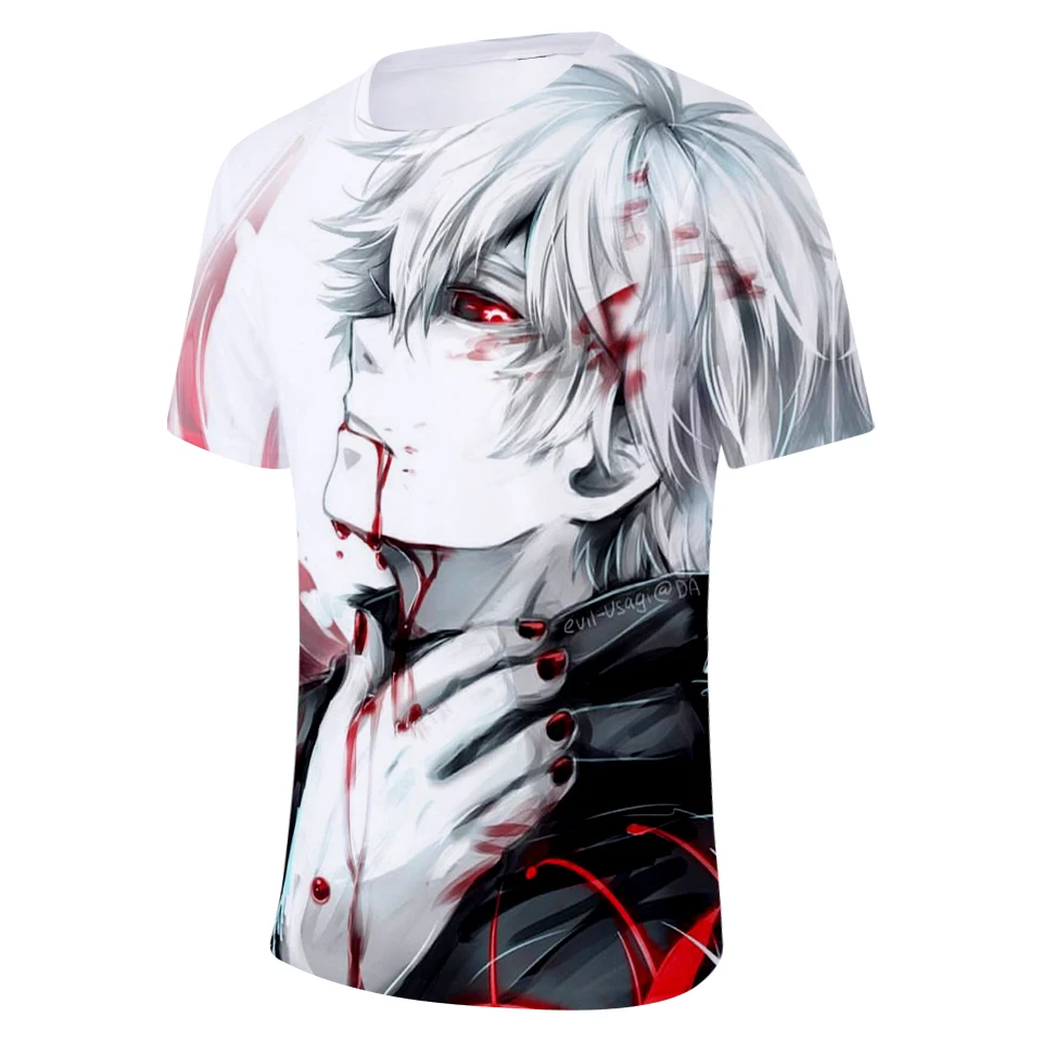 Мужская футболка с 3D-принтом Токийский Гуль мужские футболки в стиле Харадзюку