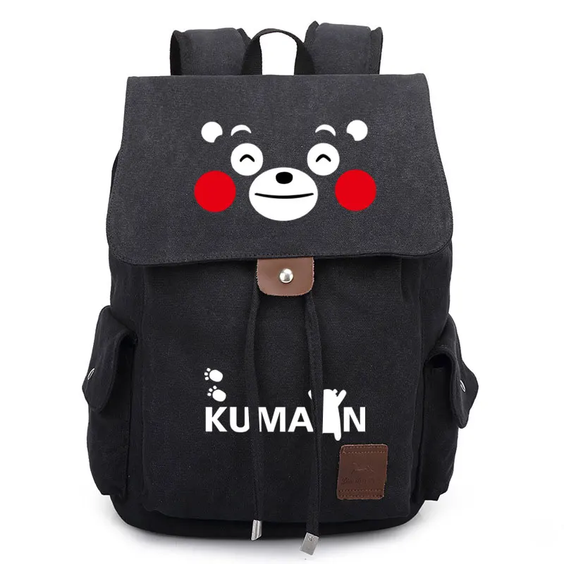 Аниме Kumamoto Kumamon брезентовый Рюкзак со шнурком Повседневная дорожная школьная