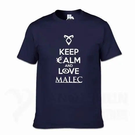 Keep Calm And Love Malec/Новинка года; футболка с охотниками в виде теней; модные летние топы 16 цветов; хлопковая хипстерская футболка с круглым воротником