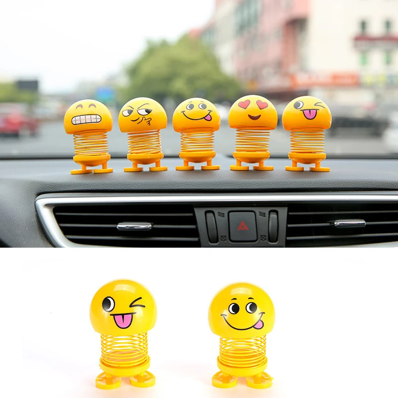 7 Тип встряхиватель игрушки Автомобильные украшения милая улыбка лицо Весенняя