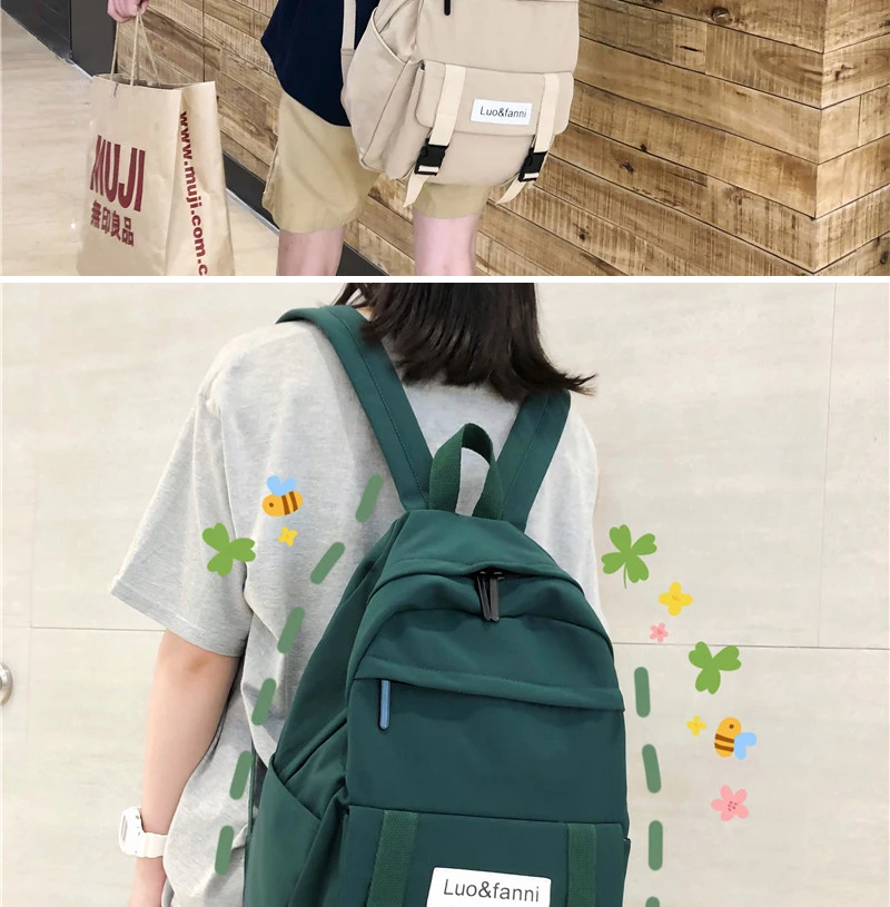 DCIMOR New waterproof nylon Women Backpack Large capacity Schoolbags for Teenage girls Travel Backpack Fashion Book Bag Mochila
