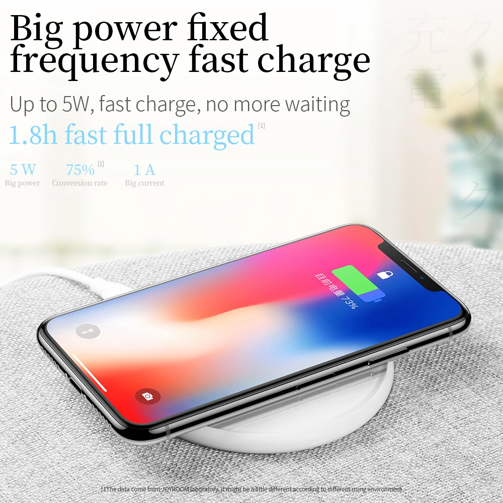 Joyroom Qi Стандартный Беспроводной Зарядное устройство Pad для iPhone 8 plus X samsung S8