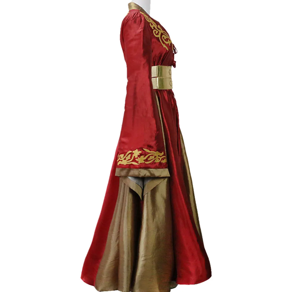 Роскошная красная Игра престолов королева cosplay Dress платье карнавальный костюм на