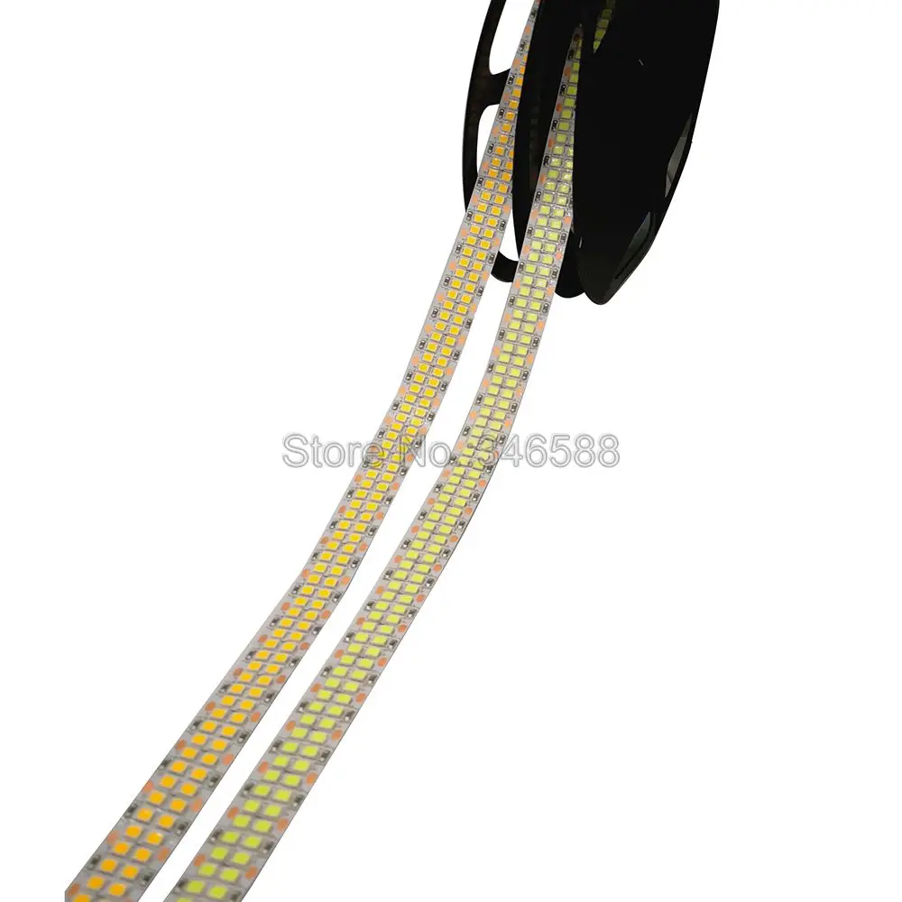 

5m 2835 LED Strip 480LEDs/m 1200LEDs DC 12V Bright Double Row Flexible LED Tape Ribbon Warm White Cool White IP20 Non-Waterproof