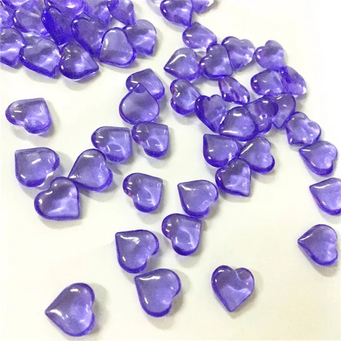 Purple 100 шт 10 мм в форме сердца акриловая кристальная Алмазная пешка неправильный камень шахматная игра для жетона аксессуары для настольной игры - Цвет: Purple