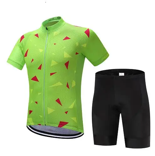 jersey and pants Летняя мужская одежда с коротким рукавом для езды на велосипеде, MTB, 9D гелевая подкладка, Джерси, набор для езды на велосипеде, Майо, комплект одежды, облегающий костюм, униформа - Цвет: jersey and pants