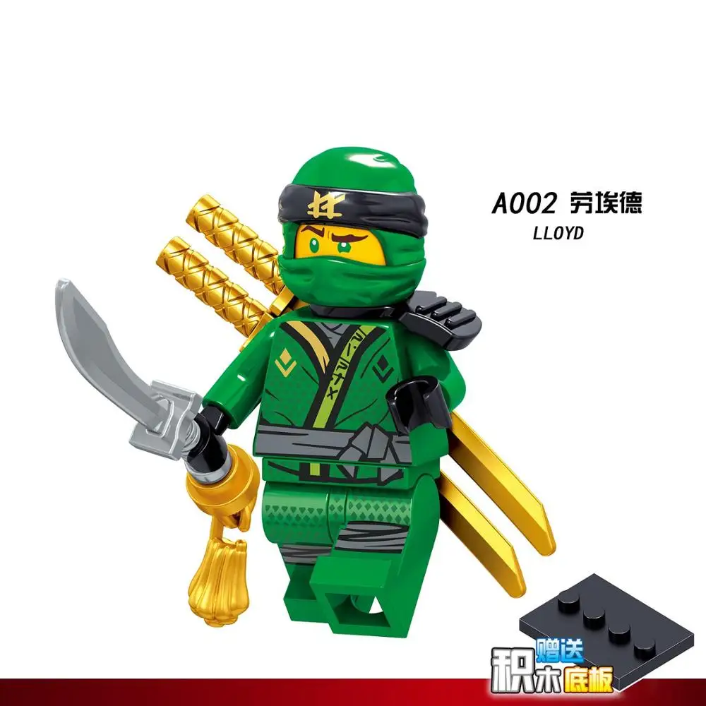 Абрикосовый Для мотоцикла ниндзя, фигурки, Kai Jay Zane Nya Lloyd Garmadon WU с оружием, строительные блоки, кирпичи, игрушки - Цвет: Абрикосовый