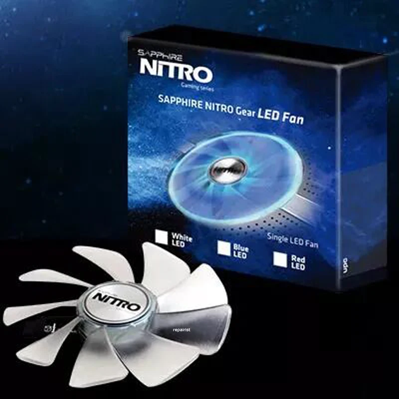 Охладитель GPU RX 580 570 Sapphire NITRO Gear светодиодный вентилятор для охлаждения карты RX580
