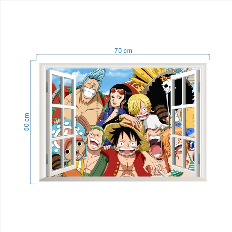 14116S One piece Totoro Dragon Ball 3d наклейки на стену для детской комнаты украшение дома Diy мультфильм плакат с мультфильмами искусство Мальчики наклейки для девочек - Цвет: 14116S