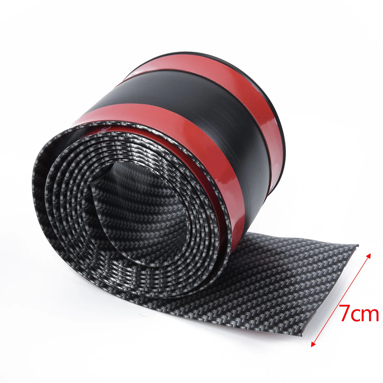 2 м * 70 мм Черный углеродного волокна стиль автомобиля литье отделка протектор