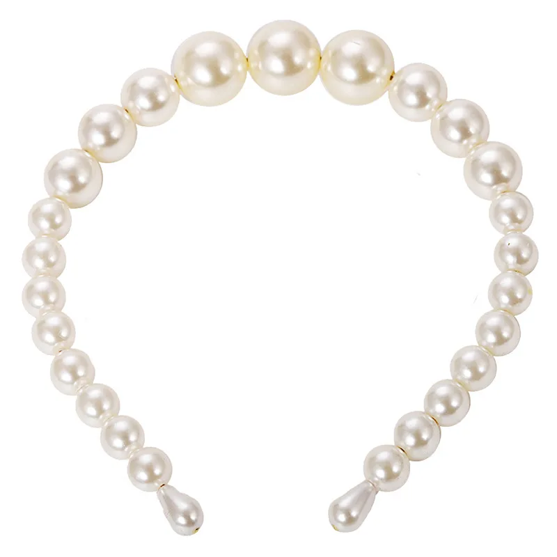 LEADERBEADS женские летние модные большие белые жемчужные повязки для волос девушек