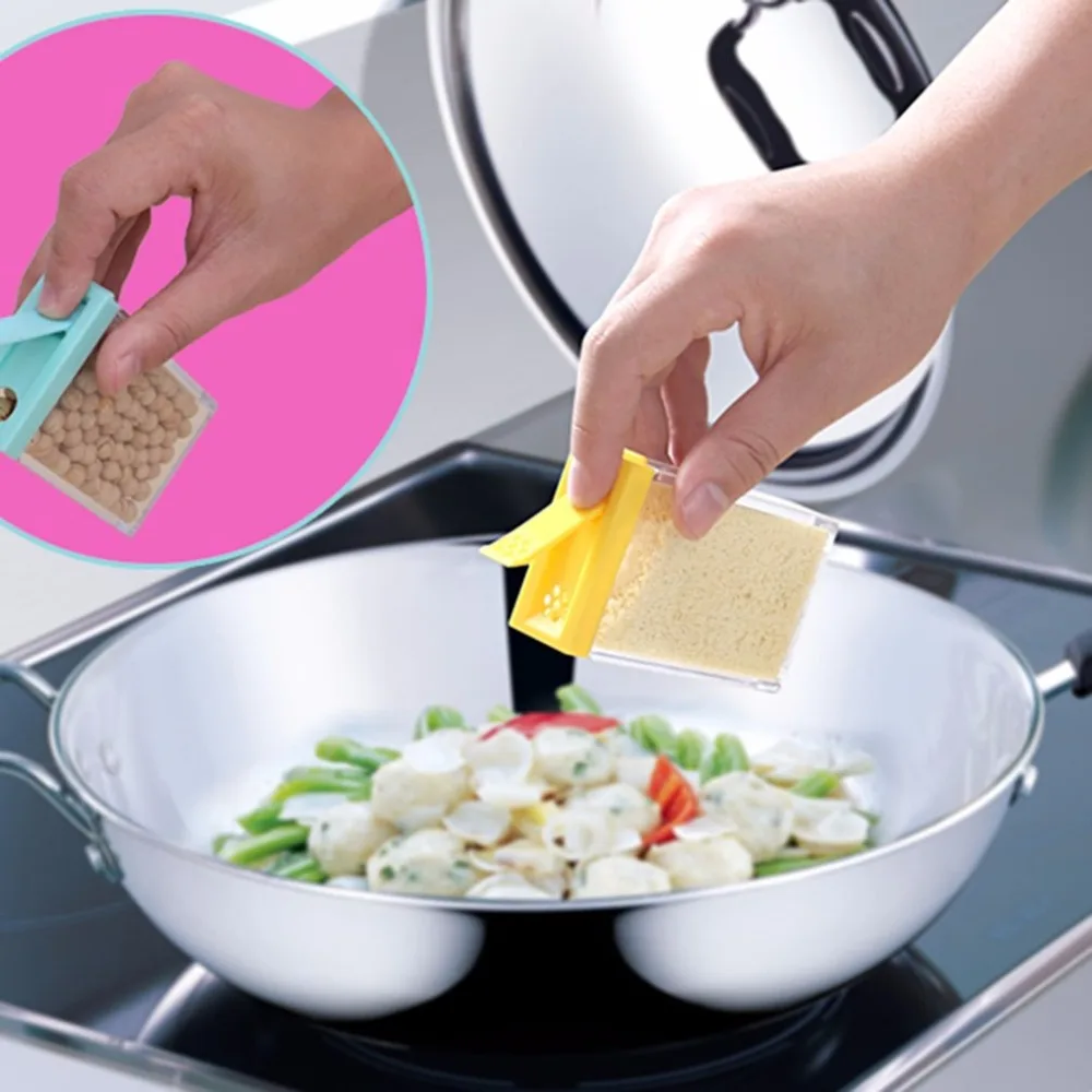 Прозрачный Пластик Приправа Box Дело приправы бутылки набор соль Spice травы Jar