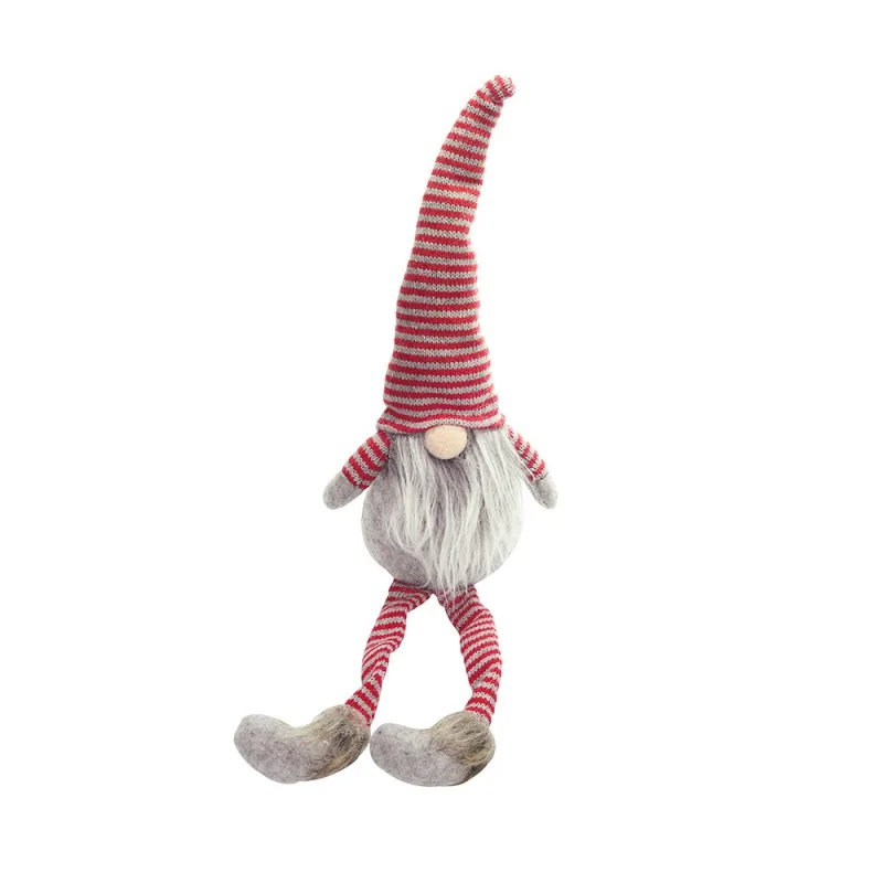 Серый Рождество шведский Санта Клаус Tomte Gnome плюшевые куклы длинные ноги ручной работы коллекционные куклы рождественские украшения для дома - Цвет: Серый