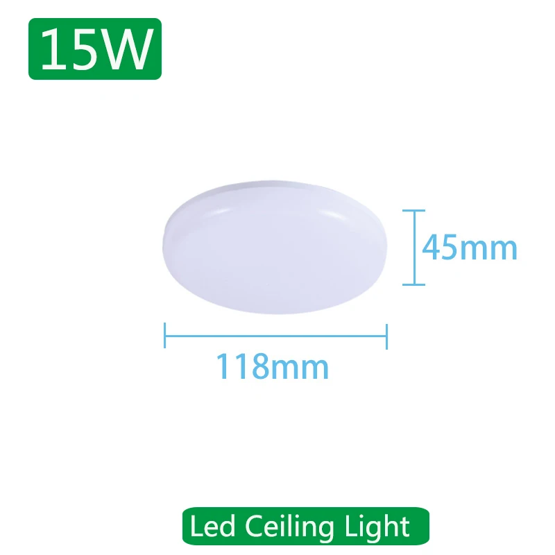 15W Ceiling Light Светодиодный панельный светильник 220 В светодиодный потолочный светильник поверхностного монтажа круглый 15 Вт 20 Вт 30 Вт 50 Вт внутренний декоративный светильник для ванной комнаты спальни - Испускаемый цвет: 15W Ceiling Light