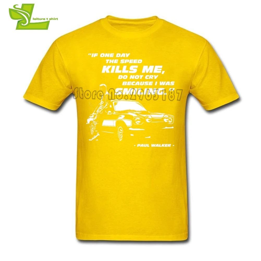 Мужская футболка с надписью The Speed Kills Me Paul Walker повседневные свободные топы для