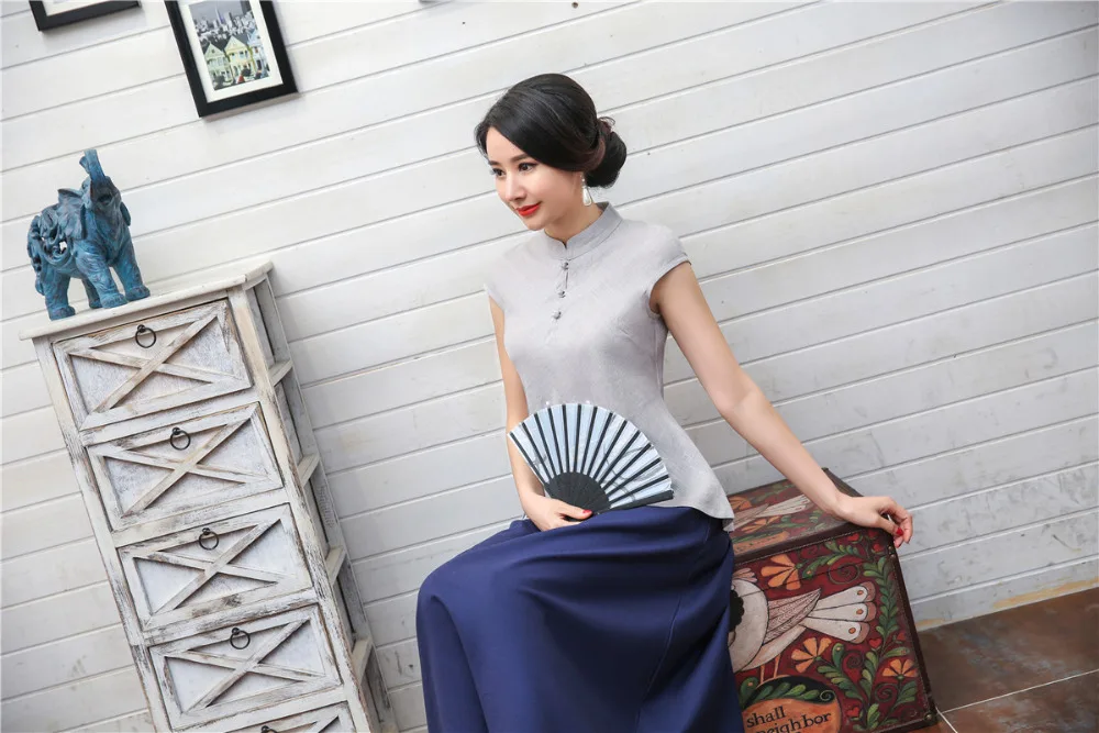 Шанхай история новая распродажа традиционные китайские топы без рукавов cheongsam
