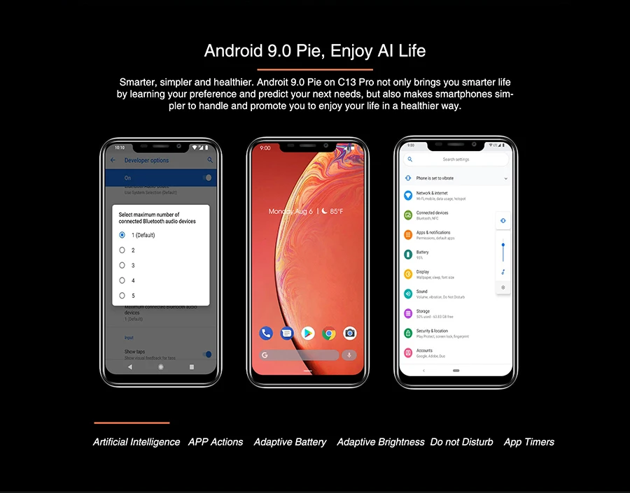 OUKITEL C13 Pro 5G/2,4G wifi 6,1" 19:9 Android 9,0 MT6739 четырехъядерный 2 Гб 16 Гб отпечаток пальца 4G LTE смартфон для распознавания лица мобильный телефон
