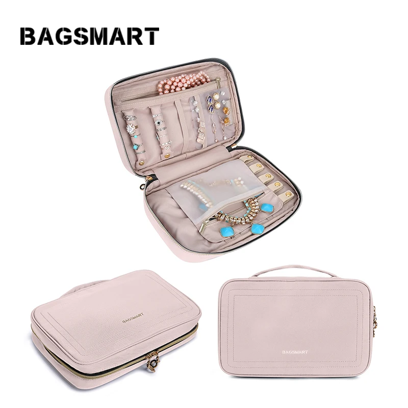 Женский чехол органайзер BAGSMART водонепроницаемая косметичка для украшений