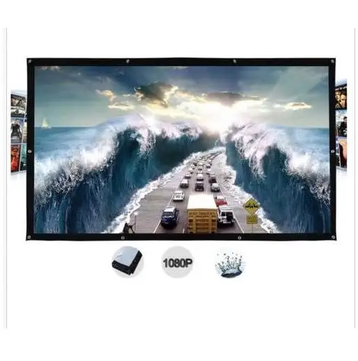

300 Inch Wall Mount Outdoor Movie Projector Projection Screen Curtain Film
