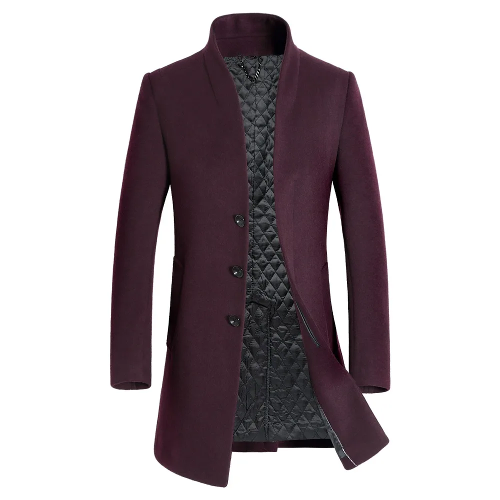 

2018 new style winter Men's casual coats business thicken trench coat Men's woolen jackets,single breasted Woollen ove