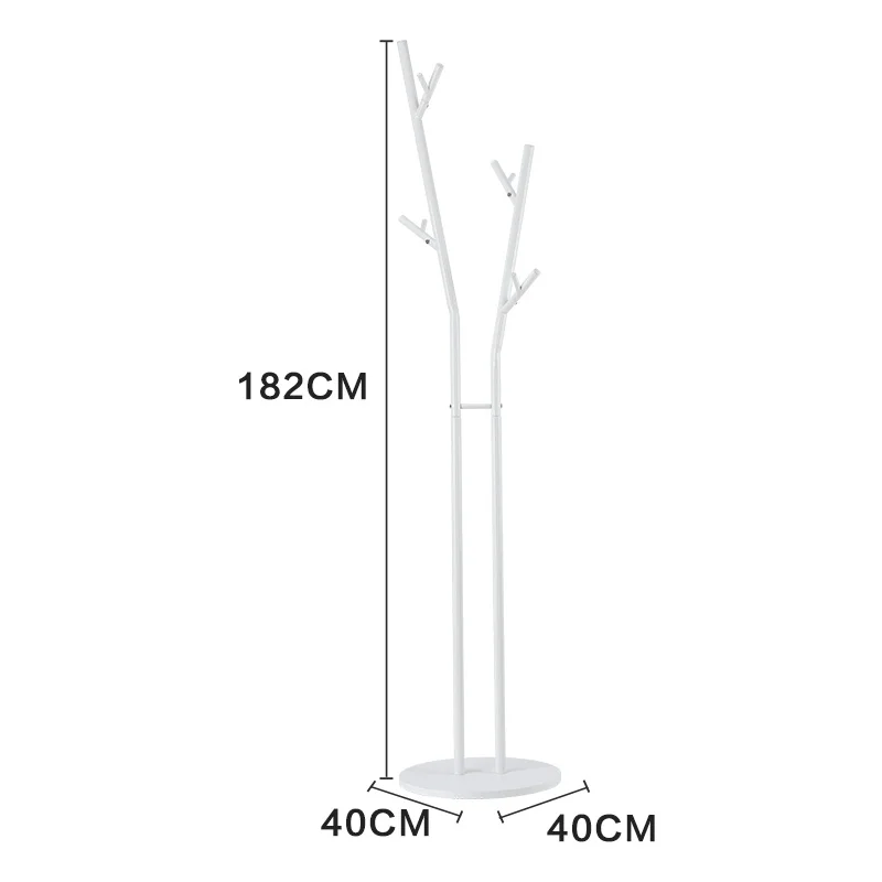 

White Simple Style Landing Coat Rack Iron Creative Hanger Simple Living Room Bedroom Clothes Rack