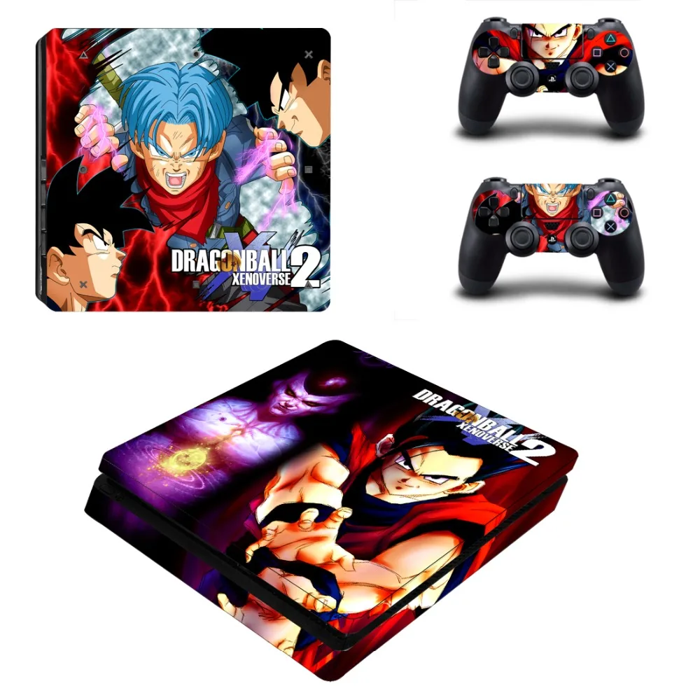 Аниме Dragon Ball Super Z Goku PS4 Slim Skin Наклейка для консоли Sony PlayStation 4 и контроллеров
