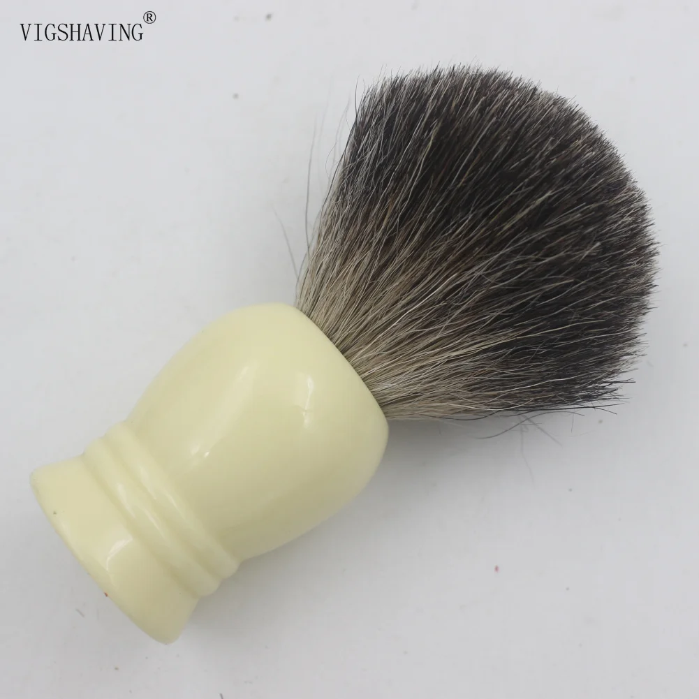 VIGSHAVING Черный Из Натурального Волоса барсука щетка для лица для Для мужчин бритья влажное Бритье