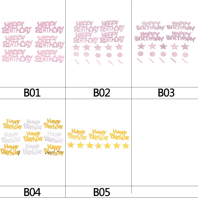 1 упаковка конфетти с днем рождения розовое золото буквы для свадьбы дня