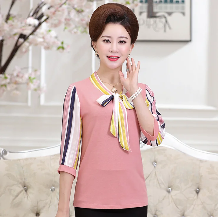 Летняя трикотажная футболка Топы модные женские плюс размер шифоновая рубашка с