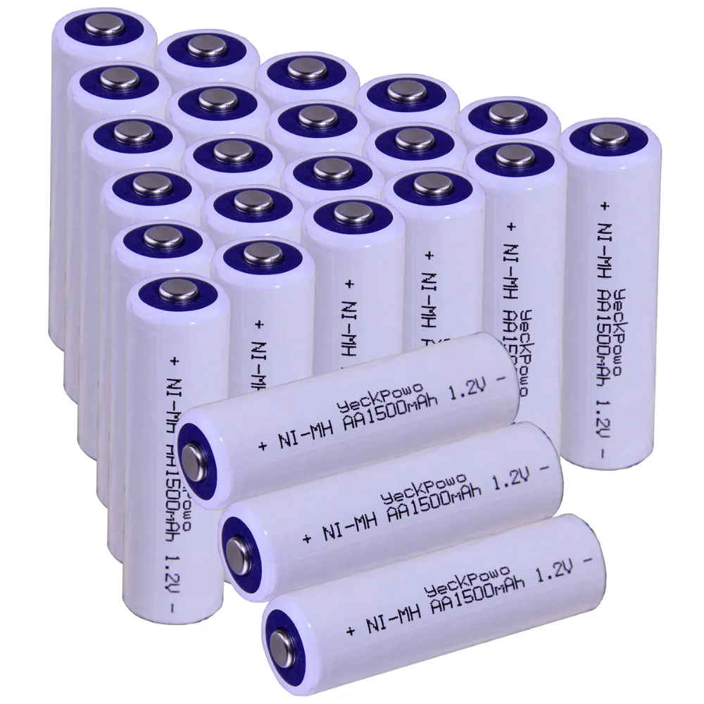 Реальная емкость! 24 шт. AA 1 2 V NIMH перезаряжаемый батареи 1500mah для камеры бритвы