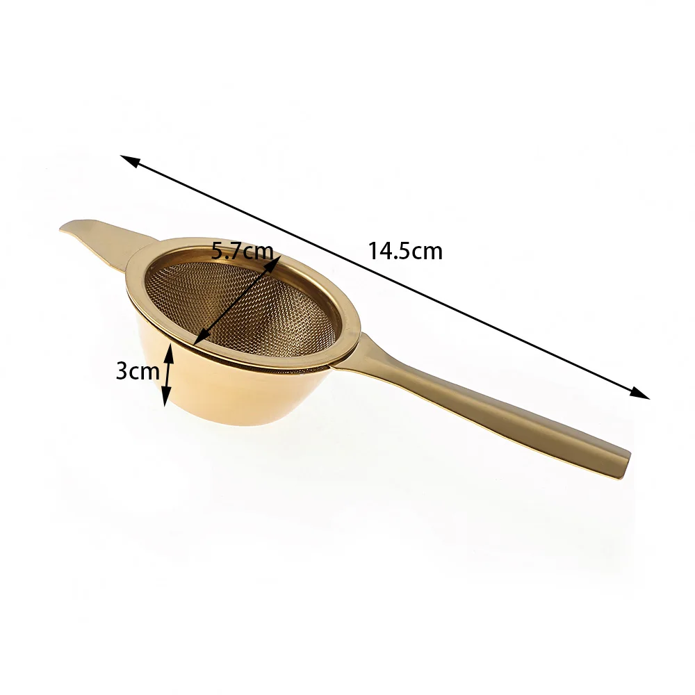 

Stainless Steel Mesh Colander Fine Tea Strainer Filters Kongfu Reusable Teapot Infuser With Handle Cookware