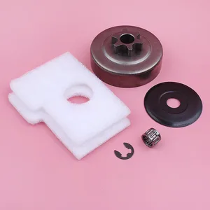 6 зубьев, звездочка сцепления 38, барабан для омывателя Stihl MS180 MS170 018 017 MS 170 180, E-образный зажим, игольчатый подшипник, деталь