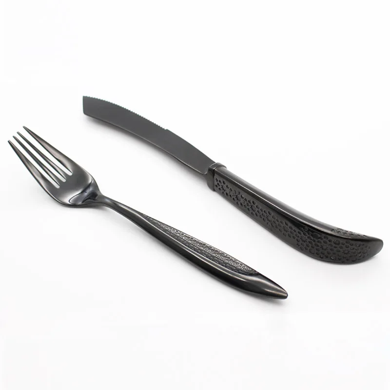 2 шт./костюм для мальчиков футболка + штаны черный узор нож и вилка набор 304