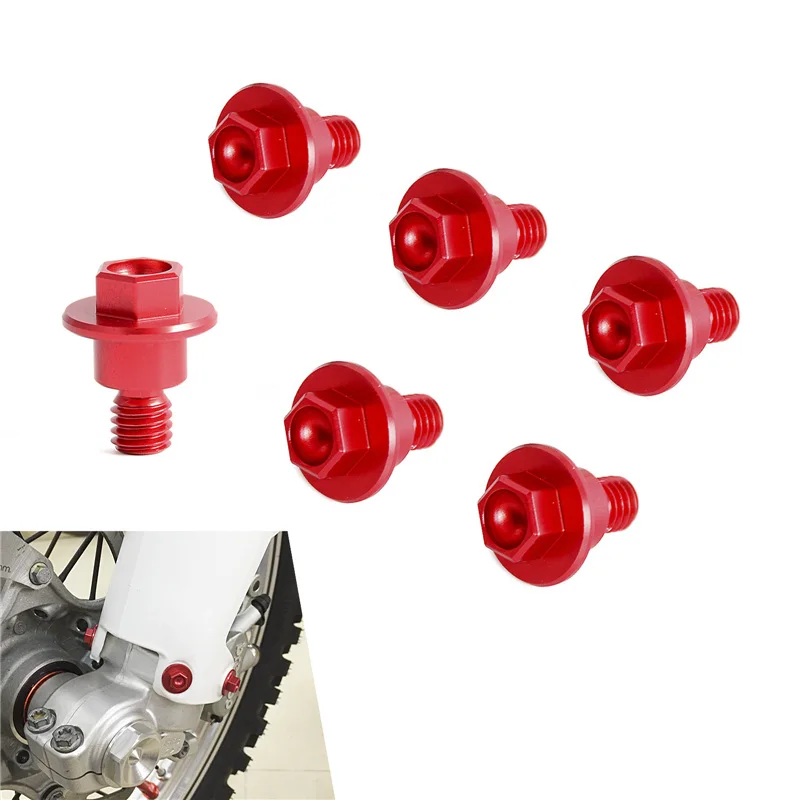 6 шт. защитный болт передней вилки для Honda CR80 CR85 Expert CR125 CR250 CR250X CR500 CRF150RB CRF450R CRF450X
