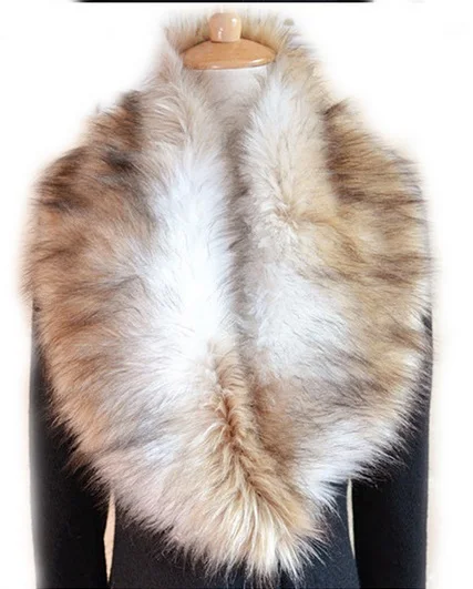 2018 Элегантный женский шарф с воротником из искусственного лисьего меха Зимний