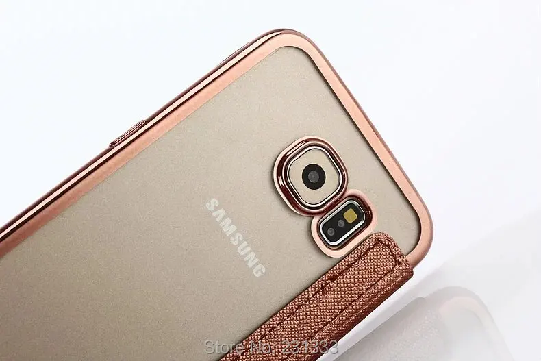 100 шт. чехол-бумажник из ТПУ с гальваническим покрытием для Iphone 7 PLUS 6 6S SE 5S Samsung Galaxy