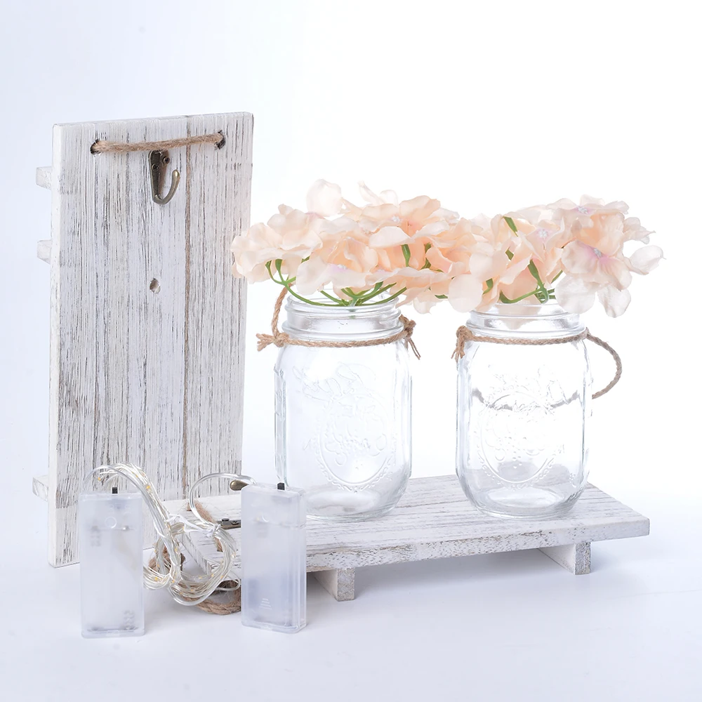Mason Jar бра со светодиодными сказочными гирляндами ручной работы Подвесной