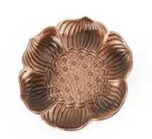 lotus flower 1 CFen A's металлические подставки Kongfu чайная чашка коврик подставки в форме листьев подставки для напитков подстаканник Настольный коврик Декор 1 шт - Цвет: lotus flower 1