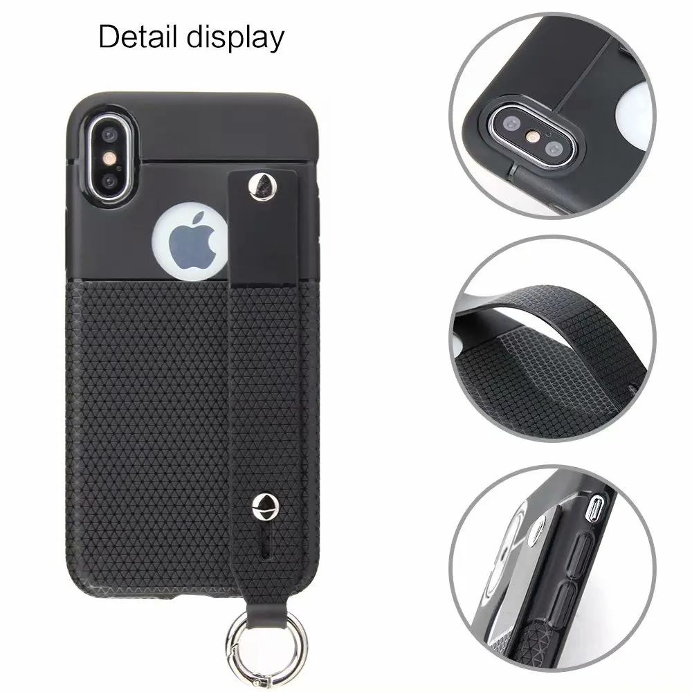 Case For iPhone 6 6s 7 8 Plus Hand strap case Ultra-thin soft silicone XR XS Max Cover |