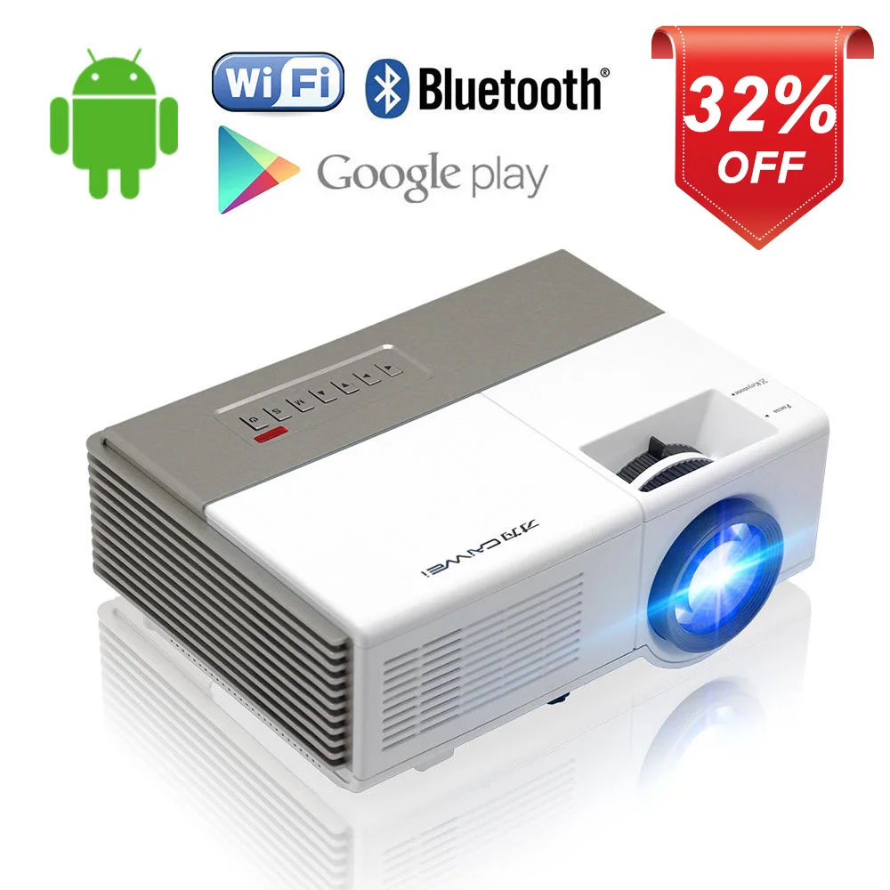 Мини Портативный светодиодный Android Wi Fi проектор домашний кинотеатр Bluetooth Miracast