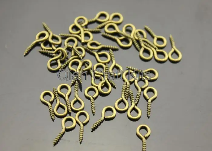 2000 unidades de Mini tornillos de bucle de 8mm-10mm, pasadores de ojo, gancho de ojo perfecto para colgantes y recuerdos DiY-1