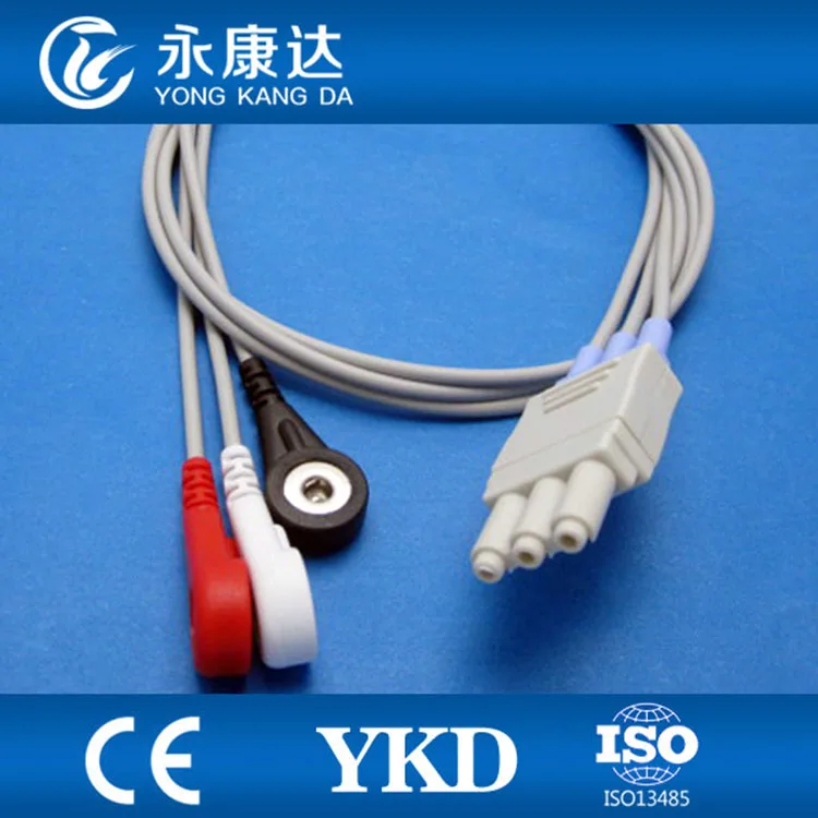 New type with 3leads ECG patient trunk cable snap/1m for monitor |
