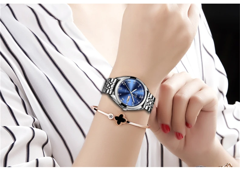 Reloj2020 женские часы LIGE Топ бренд модные часы Ms. все стальные кварцевые женские часы водонепроницаемые часы с календарем секундомер
