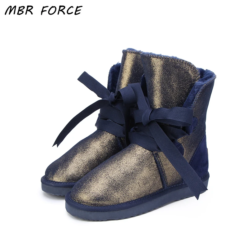 Классические Модные женские зимние сапоги до середины икры в австралийском