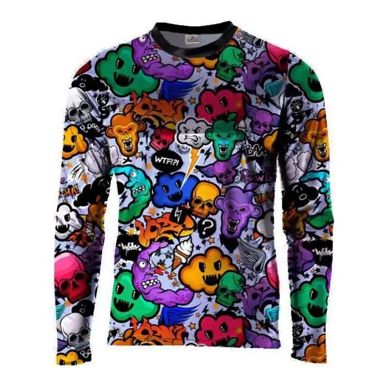 Мужские футболки для катания по горным трассам на велосипеде 2020 года MTB с пуховой подкладкой, одежда для экстремального мотокросса.