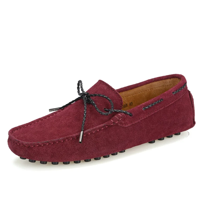 GOXPACER Spring New Men Shoes Loafers Casual Moccasins Flat Heel Slip On Nubuck British Style Wholesale Lacing | Обувь